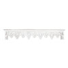 Hand-Carved Floating Wall Shelf - White (30”)